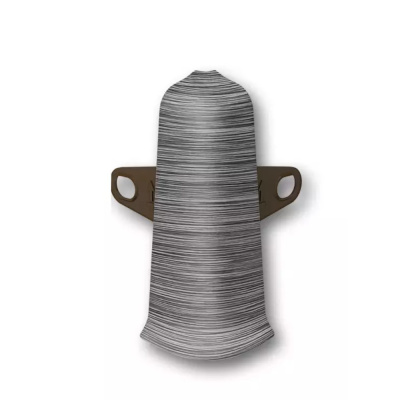 Угол для плинтуса 55мм "Идеал Классик" Алюминий темный / 187 наружный (комплект)