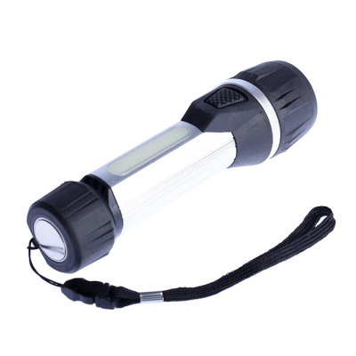 Фонарь ЯРКИЙ ЛУЧ S-110 SilverLine LED 110/60лм+боковой СОВ 100/50лм (4 реж),магнит,на 2*АА