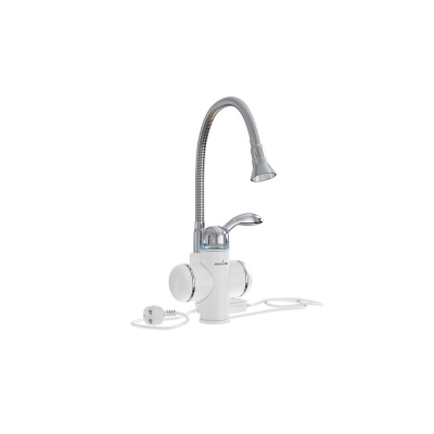 Смеситель-водонагреватель проточного типа WH-002 (3,3 кВт, УЗО, кухня, гибкий излив) MIXLINE