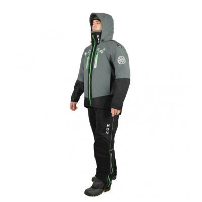 Костюм мужской зимний "Arctic III comfort", hardguard, серый (зеленые молнии) (60-62/176)