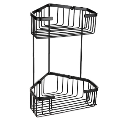 Полка 2-ярусная угловая/чёрн. F351-16 Полка 2-ярусная угловая/чёрн. F351-16