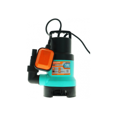 Насос для грязной воды Sturm, 750 Вт, част. до 30мм, 230 л/мин, напор 8,5м  STURM Насос для грязной воды Sturm, 750 Вт, част. до 30мм, 230 л/мин, напор 8,5м  STURM