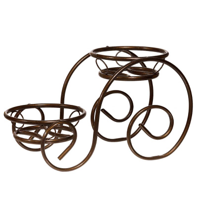 Подставка для цветов на 2 горшка"Эконом" h=260мм ш=210мм, гл=460мм Черная