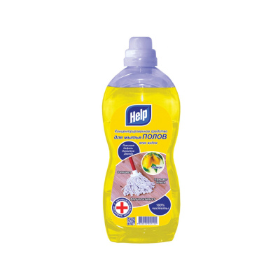 Средство для мытья пола HELP концентрат 1000мл Лимон