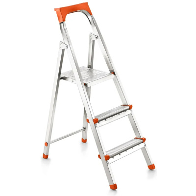 Стремянка UFUK 3 ступени сталь, h=125,5см, профиль 40*20мм,раб.нагрузка до 150кг,арт.122103 DOGRULAR