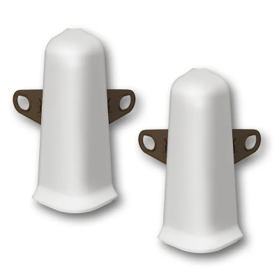 Угол для плинтуса 70мм "Деконика" Светло-серый / 002 внутренний										