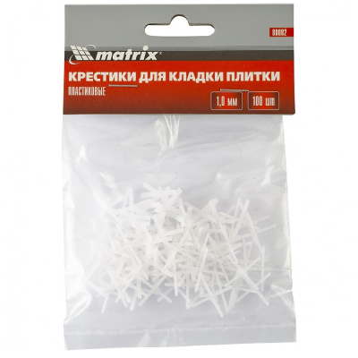 Крестики, 1,0 мм, для кладки плитки, 100 шт.// MATRIX