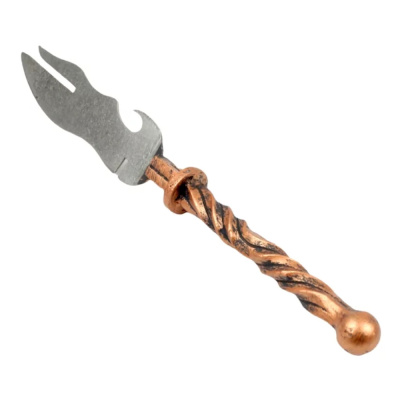 Нож с кованой ручкой Кардинал для шашлыка