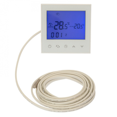 Терморегулятор R100W с автоматическим программированием и сенсорными кнопками белый REXANT