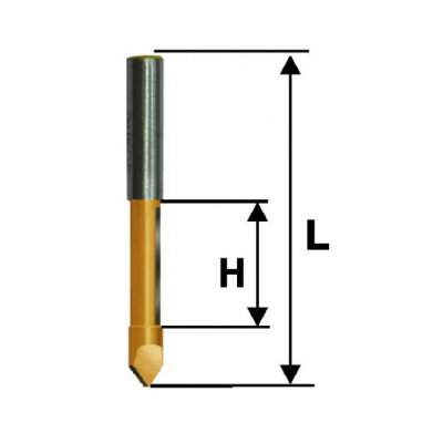 Фреза кромочная прямая ф10х26мм хв. 12мм