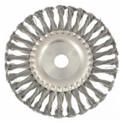 Щетка д/болгарки "MATRIX" 175мм посадочная d-22мм плоская круч. проволка