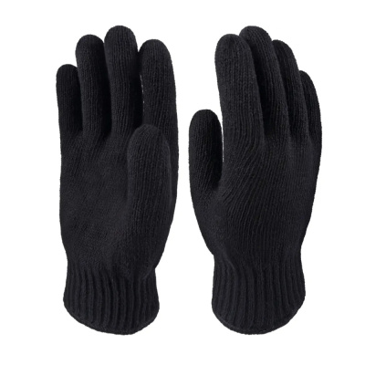 Перчатки трикотажные ДВОЙНЫЕ черный