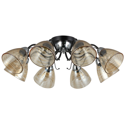 Люстра Rivoli 3089-308 Friederike 8хE27 40W, черный/хром 700х700х220 6458