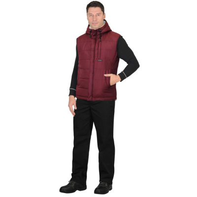 Жилет "ЗОДИАК" бордовый р.104-108  ( на подкладке флис ) (ЧЗ)