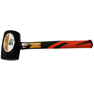 Молоток киянка резиновый  "MegArsenal" 680гр фиберглассовая рукоятка,чёрная резина арт.RH01B0024