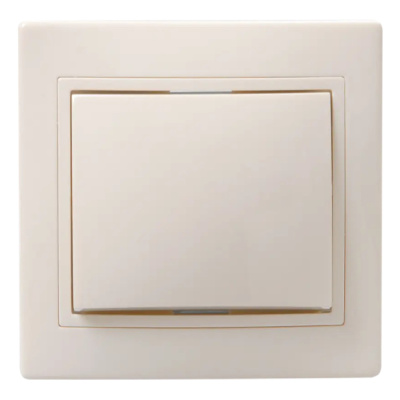 Выключатель 1-клавишный 10А керамика КВАРТА кремовый IEK (ВС10-1-0-Км )