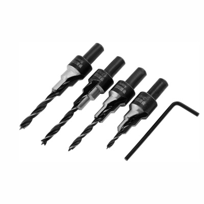 Набор сверл под конфирмат, 3-5 мм, 4 шт // Denzel