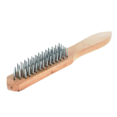Щетка 5-рядная металлич. с дер. ручкой