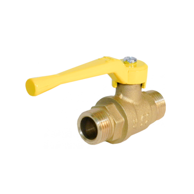 Кран газ шаровой 1/2" нар/нар рукоятка 11Б27п А12 ДУ15 БОЛОГОЕ