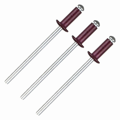 Заклепки "MATRIX" 4,0 х 10 мм RAL 3005 (красное вино), 50 шт.