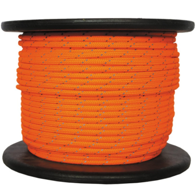 Шнур полипропиленовый плетеный 8 мм, 16 пр. с серд. светоотражающий