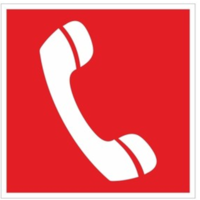 F 05 Телефон для использования при пожаре (Пленка, 200х200 мм)