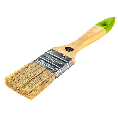 Кисть плоская 36 мм, натуральная щетина, деревянная ручка// Сибртех