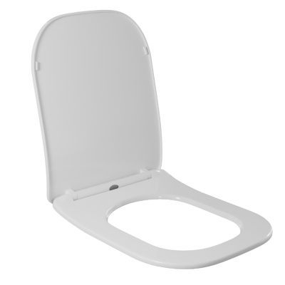 Сиденье для унитаза WAVE CITY полипропилен, микролифт БЕЛЫЙ глянец