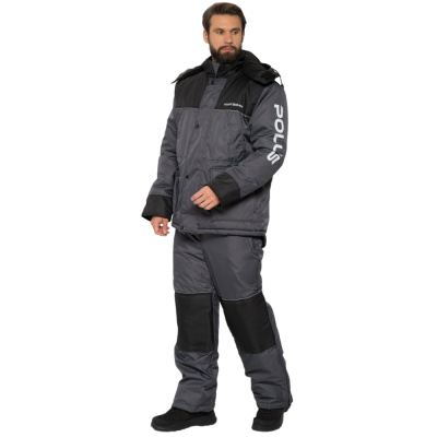 Костюм зимний Полюс цвет Серый/Черный ткань Cell (56-58, 170-176)