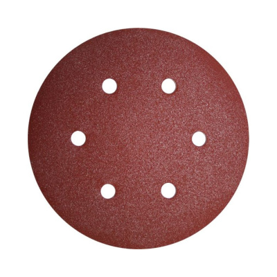 Круги шлифовальные на липкой основе 6 отверстий ПРАКТИКА 150мм Р120 уп.5шт.картон.подвес