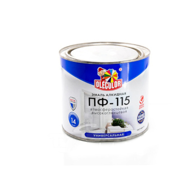 Эмаль ПФ-115 белая алк. (2,7кг) OLECOLOR