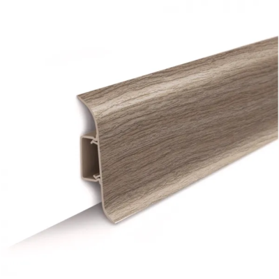 Плинтус напольный с центральной планкой 55мм 2,2м "Идеал Классик" Дуб капучино / 205										