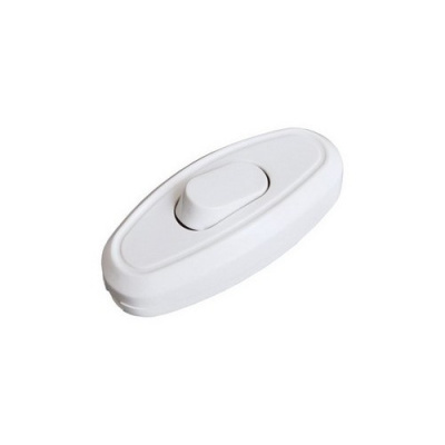 Выключатель проходной на шнур для бра 6А белый