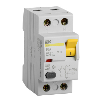 УЗО Выключатель дифференциального тока  2п ВД1-63 16А 30мА