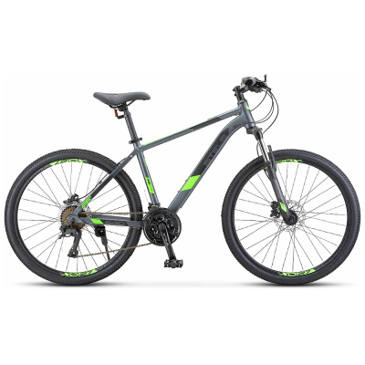 Велосипед 26" STELS Navigator-640 D 14.5" Антрацитовый/зелёный