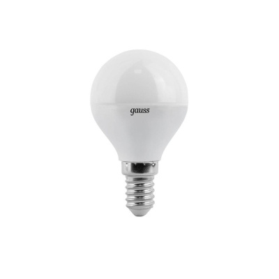 Лампа светодиодная LED 8вт 230в, Е1 4, теплый, шар Gauss Elementary