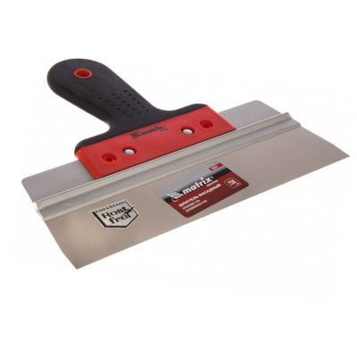 Шпатель фасадный из нержавеющей стали, 250 мм, узкое полотно, 2-комп. ручка// Matrix