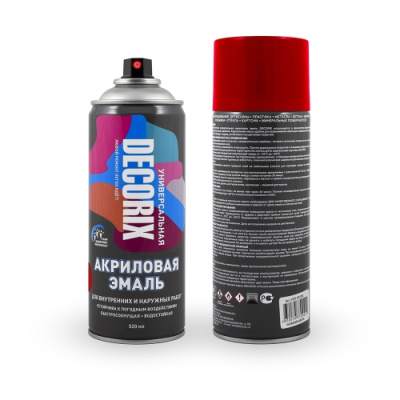 Эмаль аэрозольная универс.DECORIX 520, темно-красный