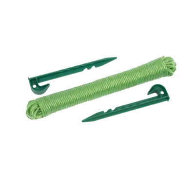 Набор GRINDA садовый, 3 предмета: веревка садовая разметочная, два колышка