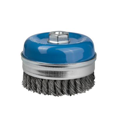 Щетка ЗУБР ЭКСПЕРТ чашечная усиленная для УШМ, плет.пучки стальн.провол. 0,5мм , 100мм/М14