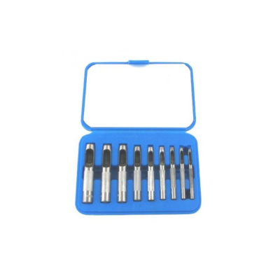 Набор высечек (пробойников) из 9-ти шт. от 3 до 12мм в пласт.чемодане CNIC (OT206)