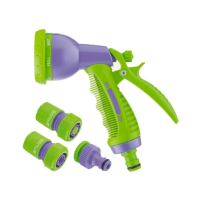 Набор для подключения шланга 3/4" (пистолет 8-и режимн,адаптер,2 соединителя)//"PALISAD"