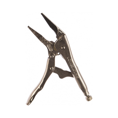 Зажим ручной с фиксацией и удлиненными губками, 225 мм, 0-70 мм