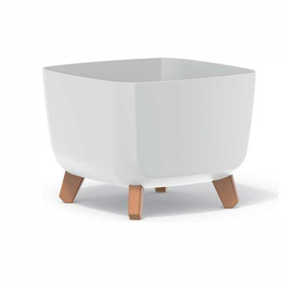 Грация кашпо на ножках 12,4л d29 h22см белый GRACIA SQUARE/Польша