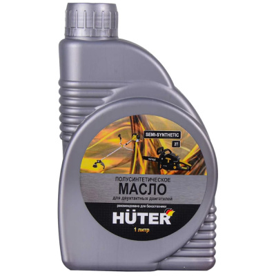 Масло 2Т полусинтетическое для двухтактных двигателей, для техники Huter, 1л 73/8/3/2