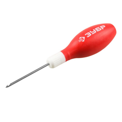 Шило ЗУБР "Мастер" сапожное, эргономичная обрезиненная рукоятка, длина 60мм, d 3мм