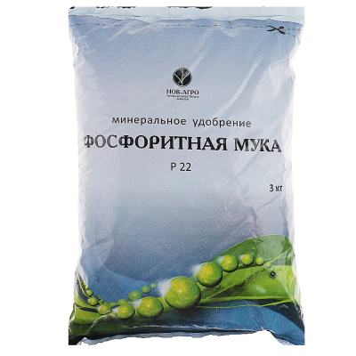 Фосфоритная мука 3кг (NPK-0:22:0) 5/10/350 НА