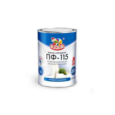 Эмаль ПФ-115 зеленая алк. (0,5кг) OLECOLOR