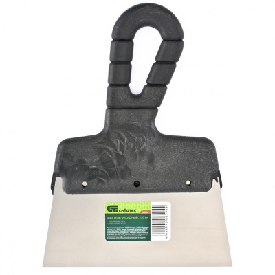 Шпатель фасадный из нержавеющей стали, 250 мм, пластмассовая ручка СИБРТЕХ