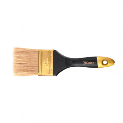 Кисть плоская "MATRIX" 2,5" (КФ-63мм) натур. щетина, с дер. ручкой "Профи"